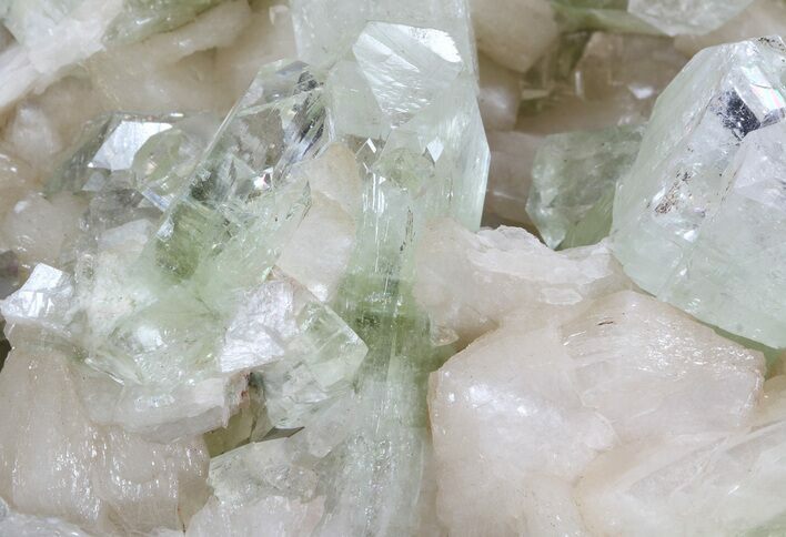 Zoned Apophyllite Crystals on Stilbite - India #44447